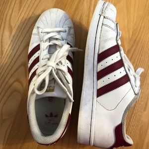 adidas red stripe shoes